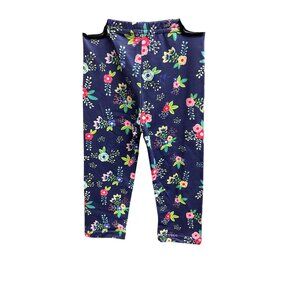 Floral Print Navy Toddler Leggings 18-24 Months 95% Cotton 5% Spandex Comfortabl
